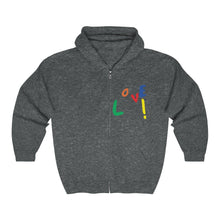 Load image into Gallery viewer, Multicolor LOVE Full Zip Hoodie