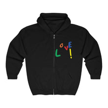 Load image into Gallery viewer, Multicolor LOVE Full Zip Hoodie