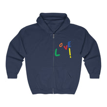 Load image into Gallery viewer, Multicolor LOVE Full Zip Hoodie
