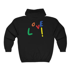 Multicolor LOVE Full Zip Hoodie