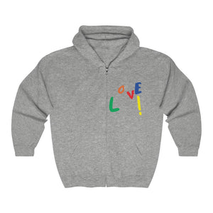 Multicolor LOVE Full Zip Hoodie