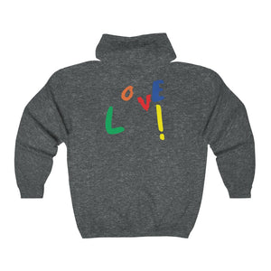 Multicolor LOVE Full Zip Hoodie