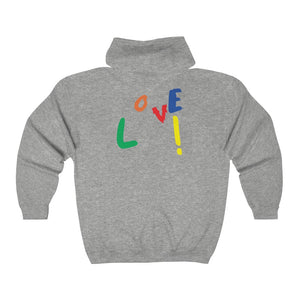 Multicolor LOVE Full Zip Hoodie